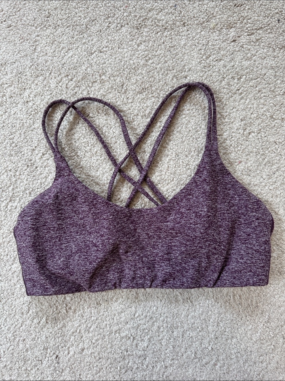TNA Artizia Strappy Sports Bra Heathered Purple SzM